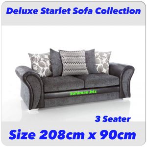 Deluxe Starlet 3 seater grey
