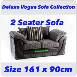 Deluxe Vogue 2 Seater Sofa Grey